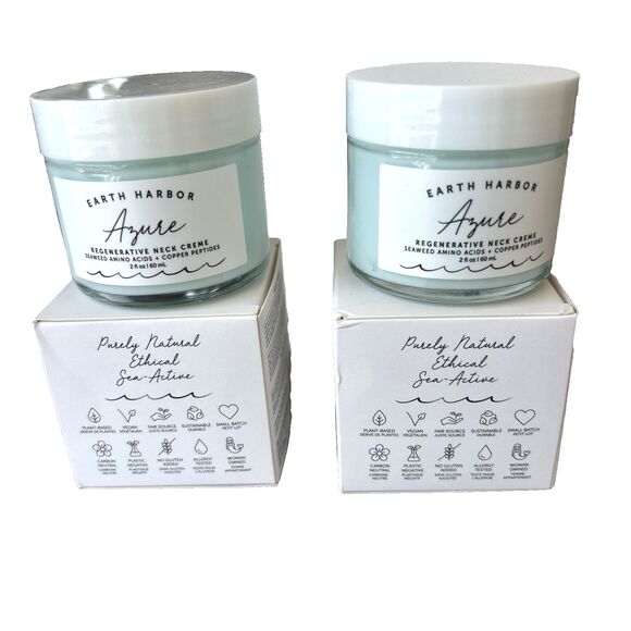 Earth Harbor LOT OF TWO PCS Azure Regenerative Neck Creme 2 fl oz 60 ml NEW - Picture 4 of 6